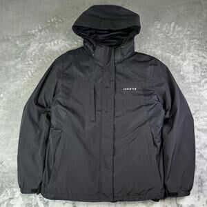 Venustas Men’s 2in1 Heated Black Hooded Waterproof Windbreaker Jacket Size L
